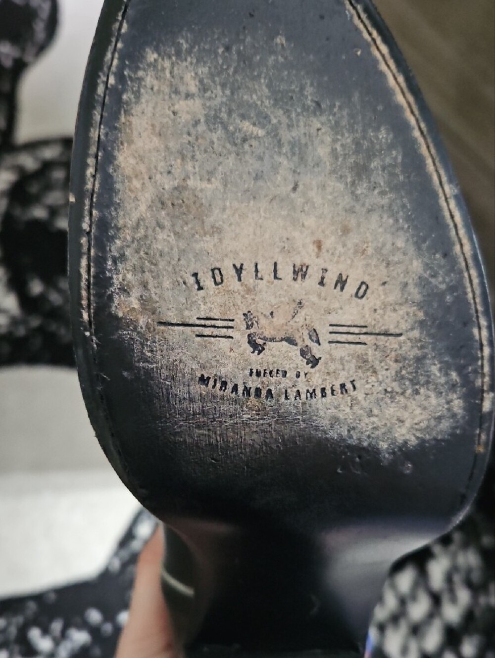 Idyllwind Black Western Heeled Boots with Silver Trim - Picture 3 of 6